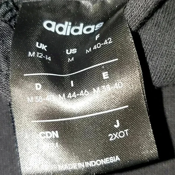 Adidas Hooded Sweetshirt Original Black& white with Graphic sz M - Picture 7 of 7